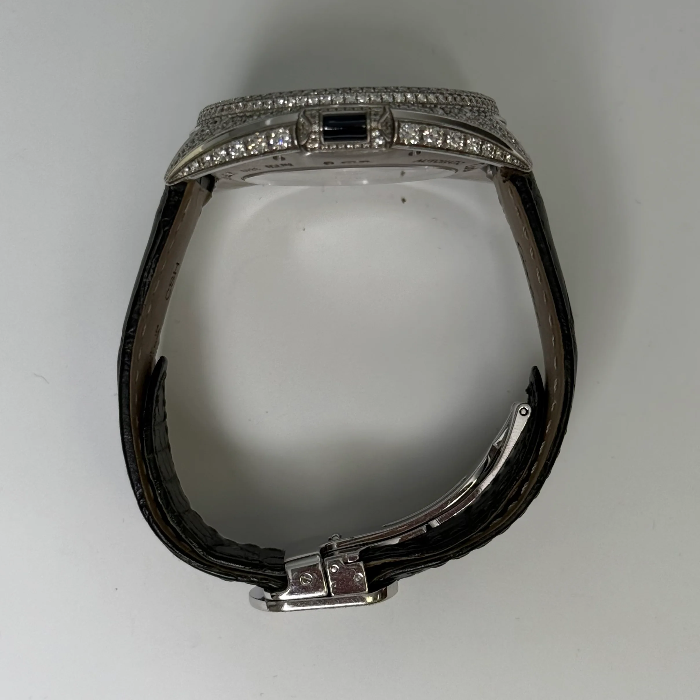 Cartier Cle 40mm Silver Diamond Dial Watch Ref# 3849 - Image 5