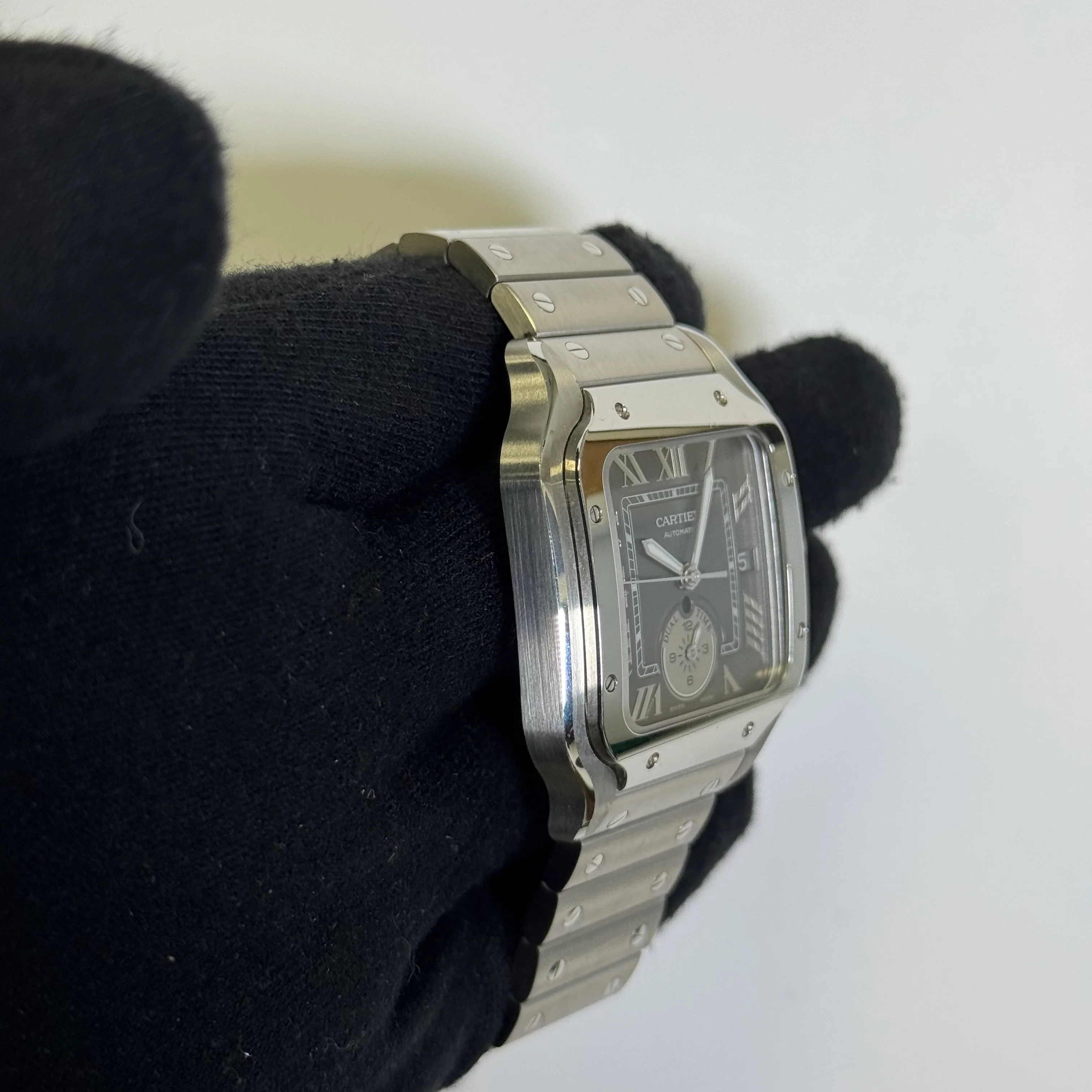 Cartier Santos 40mm Grey Dial Watch Ref# WSSA0076 - Image 3