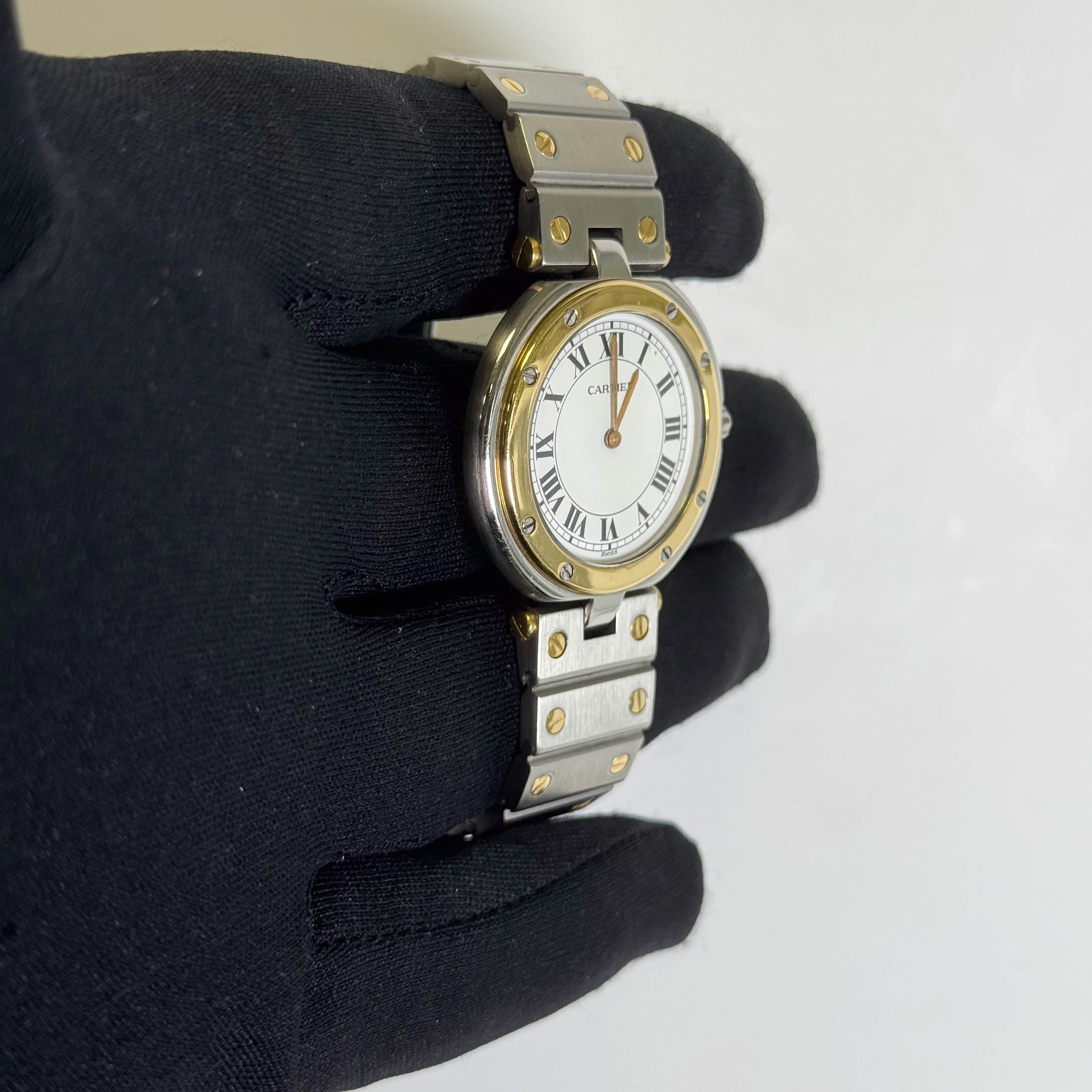 Cartier Santos Ronde 33mm White Dial Watch Ref# 8191 - Image 3