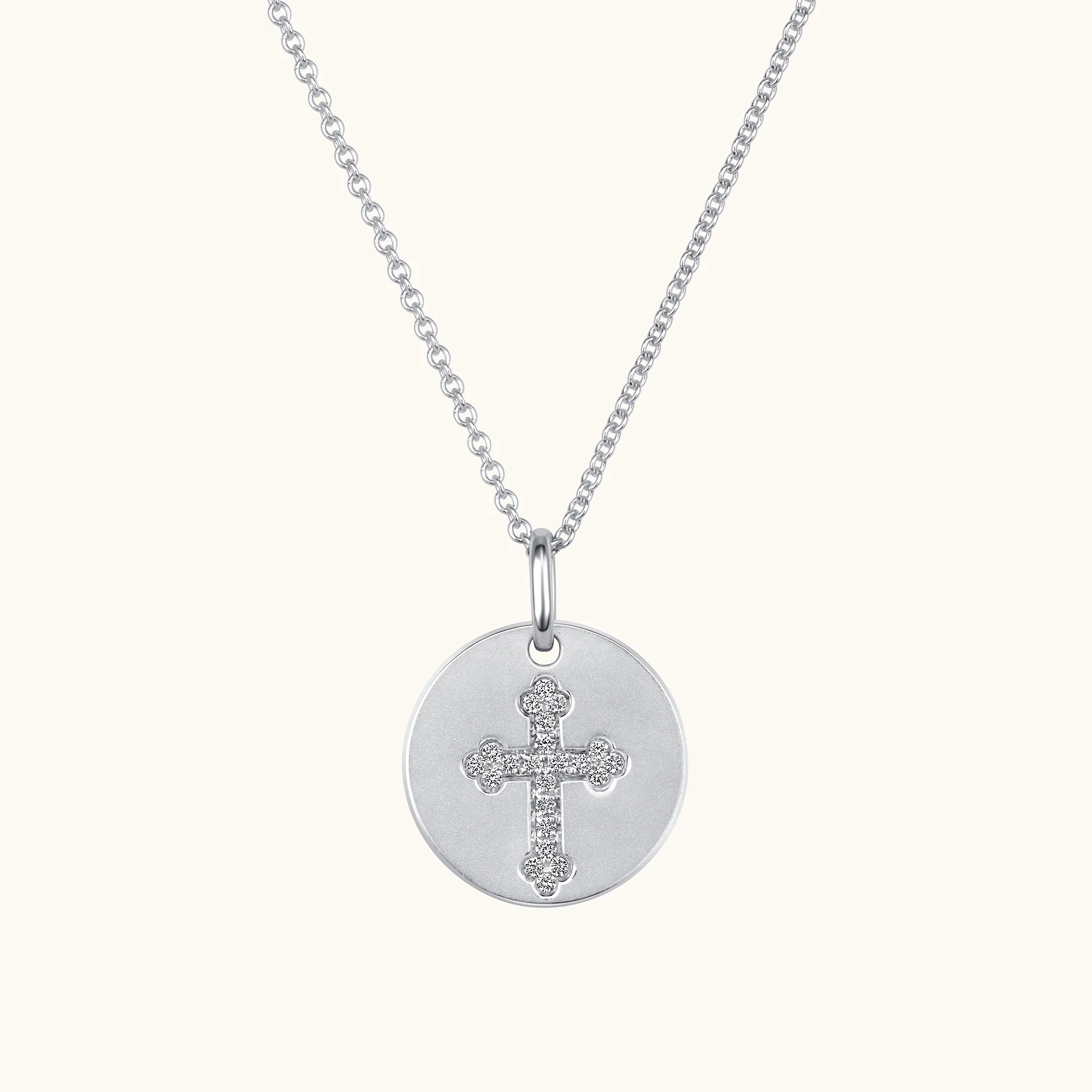 Diamond Coin Cross Pendant - Image 4