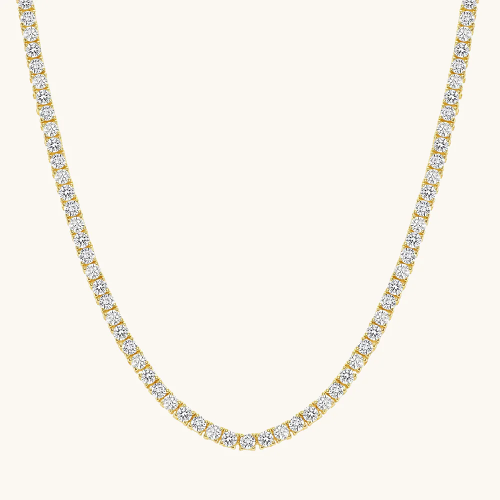 Natural Diamond Tennis Necklace - Image 3