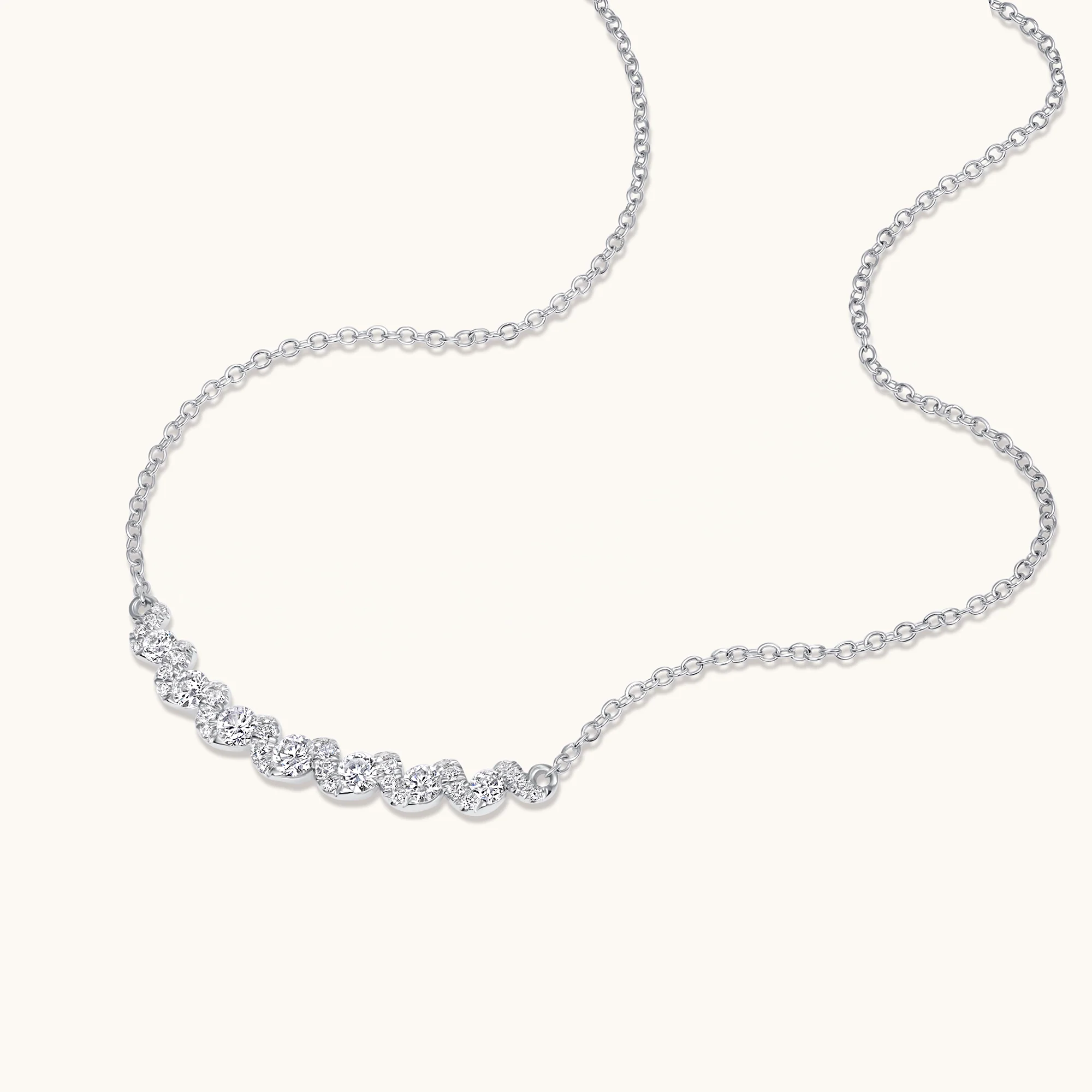 Lab Diamond Twist Necklace - Image 3