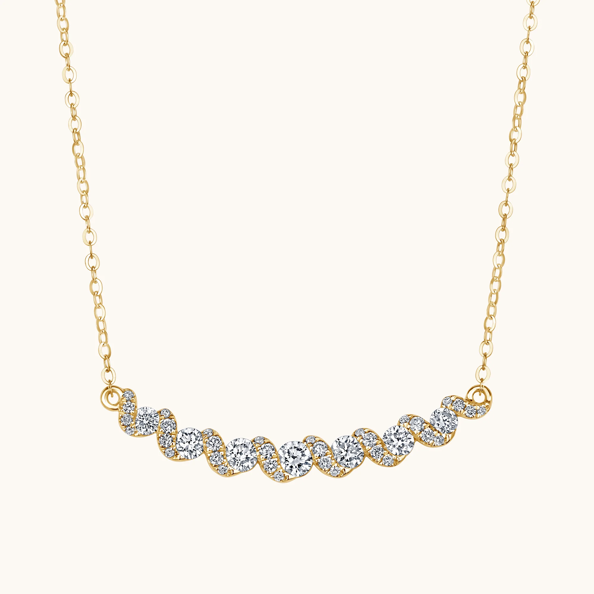 Lab Diamond Twist Necklace - Image 4