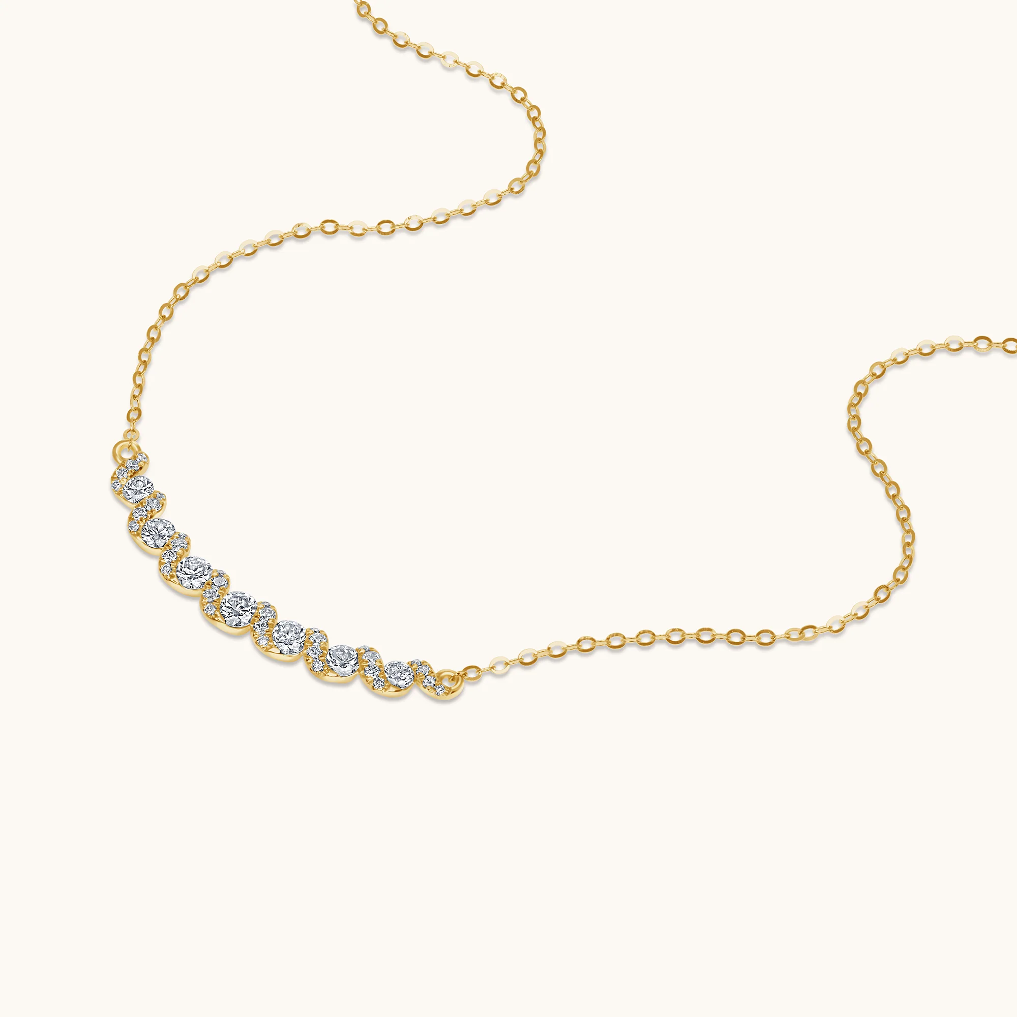 Lab Diamond Twist Necklace - Image 5