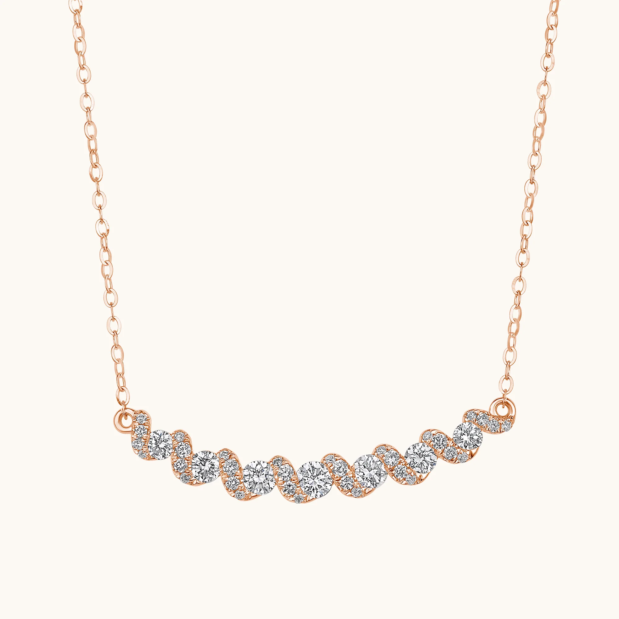 Lab Diamond Twist Necklace - Image 6