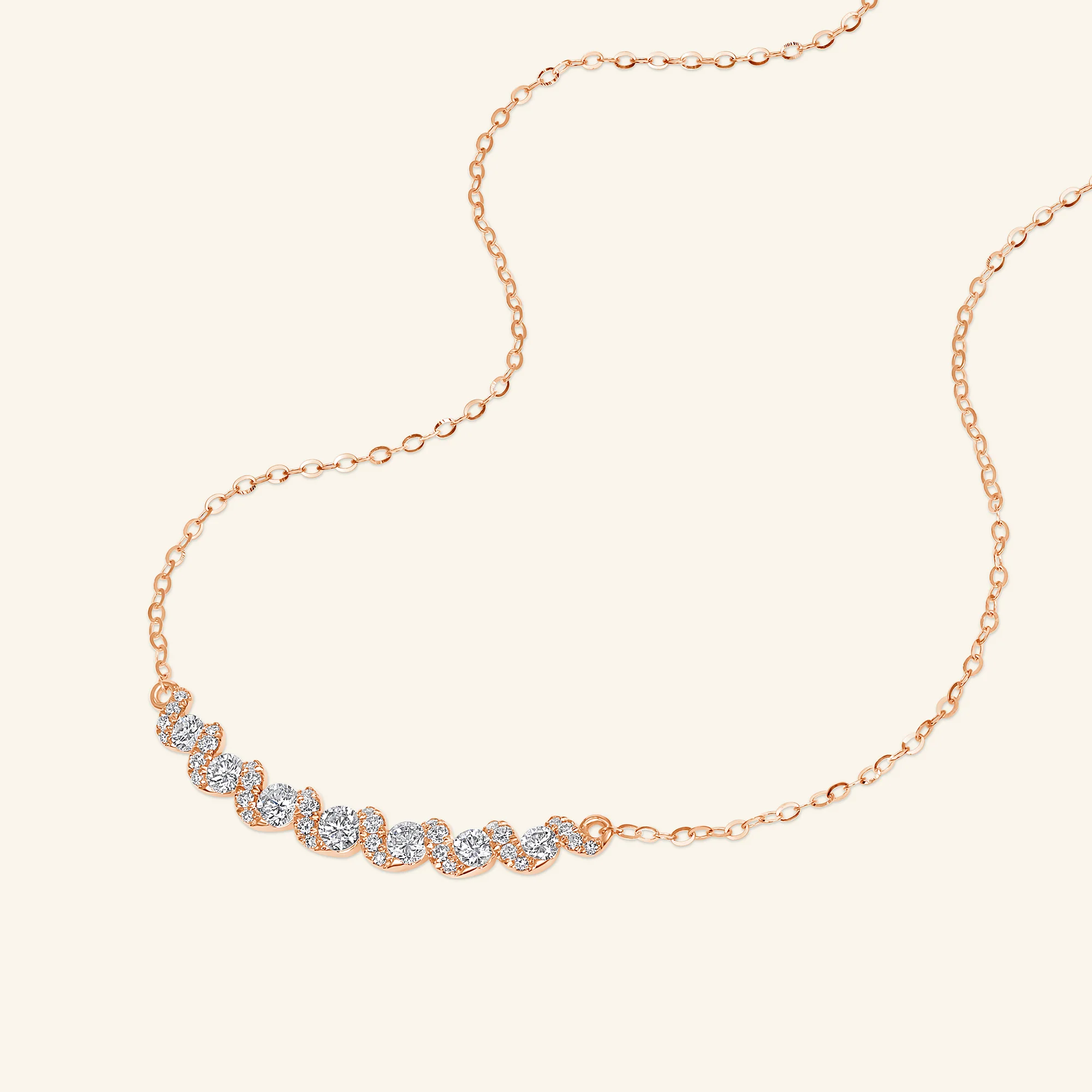 Lab Diamond Twist Necklace - Image 7