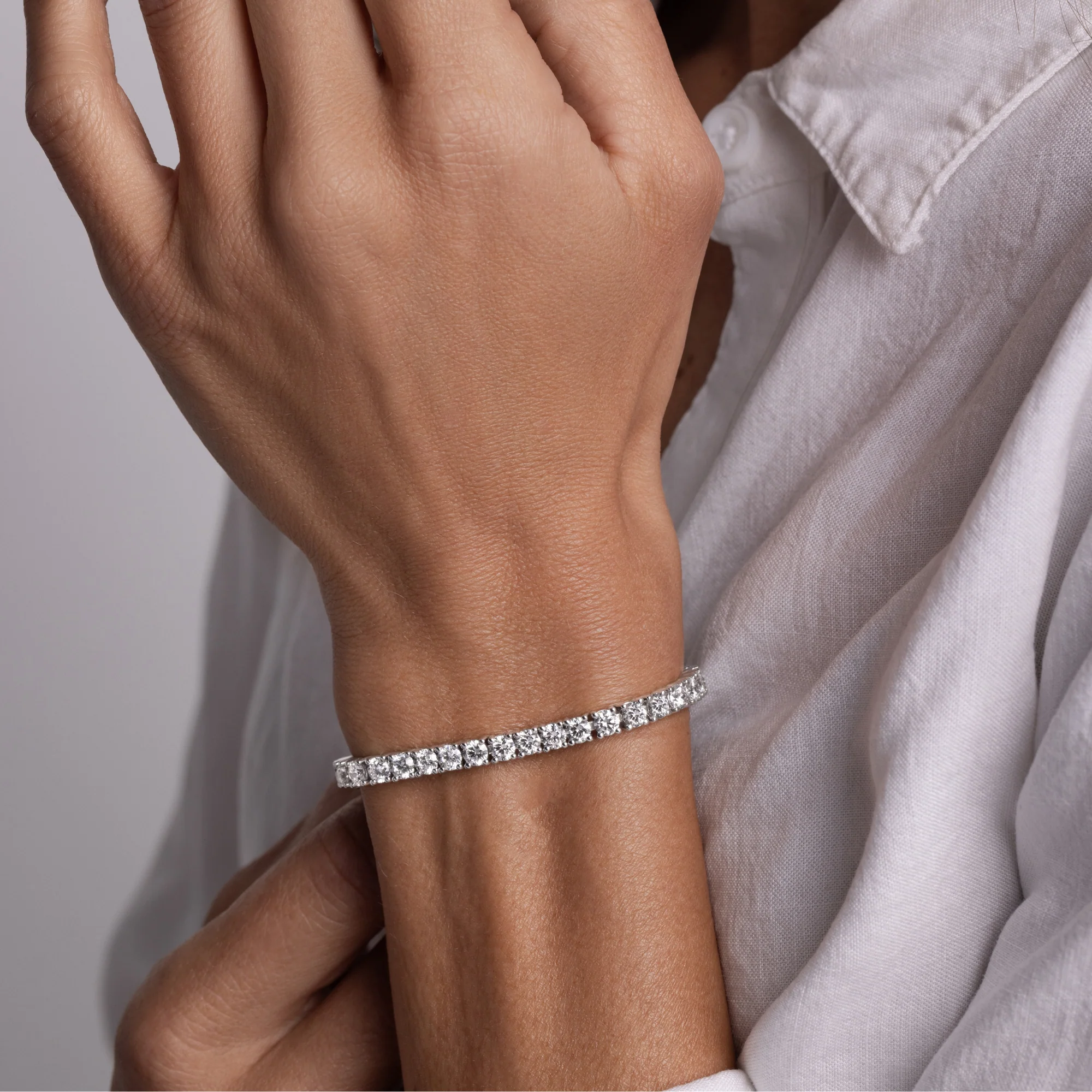 Lab Grown Diamond Tennis Bracelet - Image 4