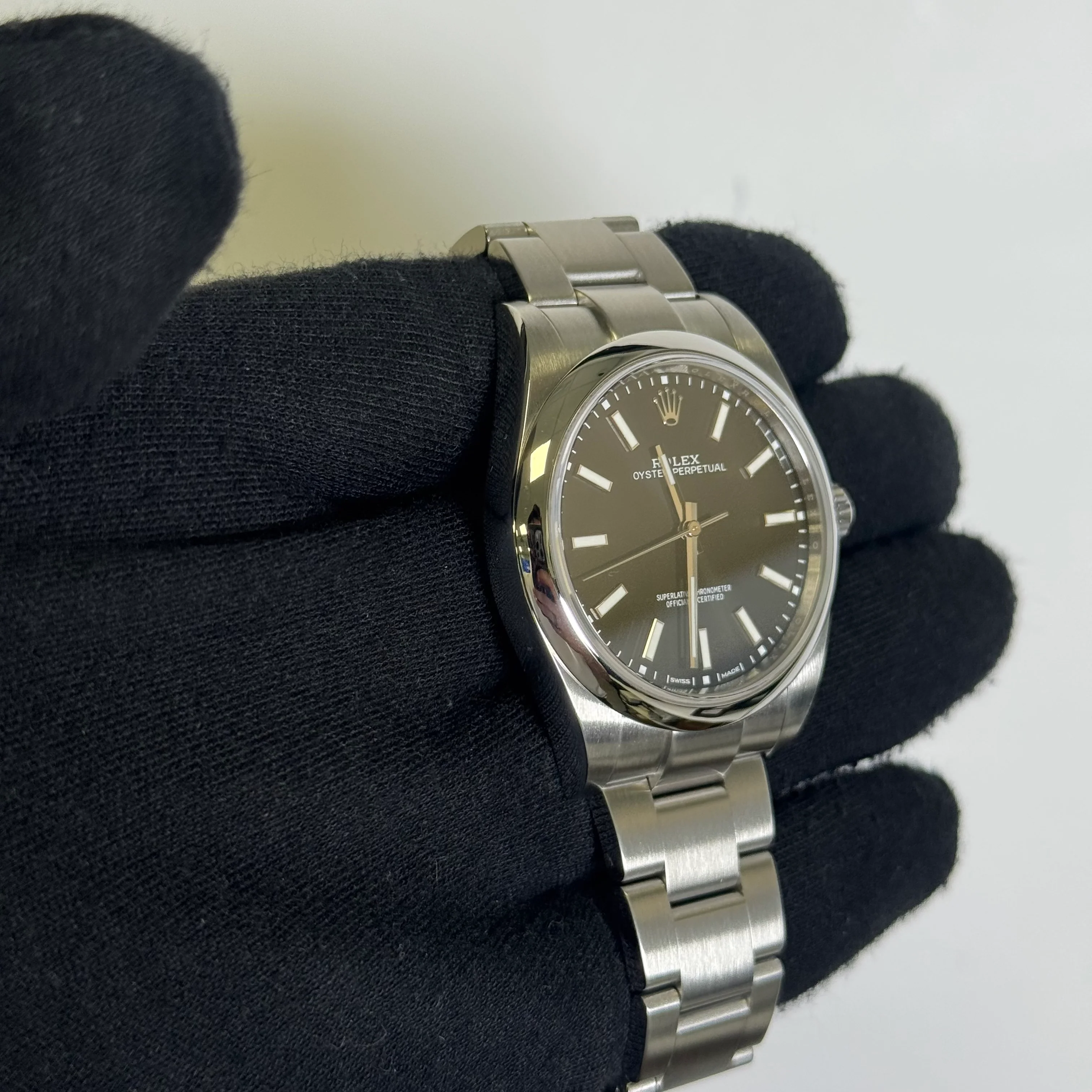 Rolex Oyster Perpetual 39mm Black Dial Watch Ref# 114300 - Image 3