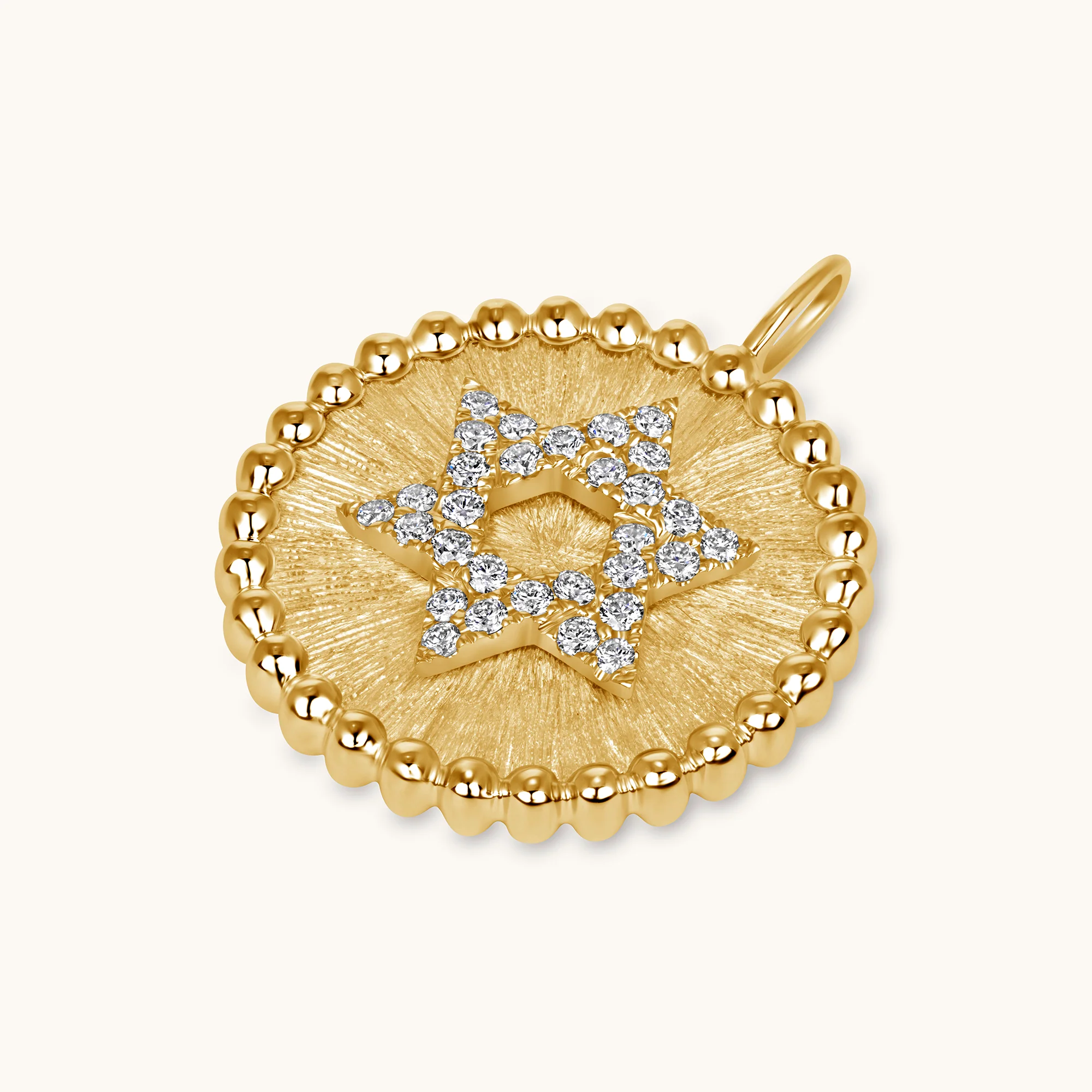 Star of David Diamond Coin Pendant - Image 3